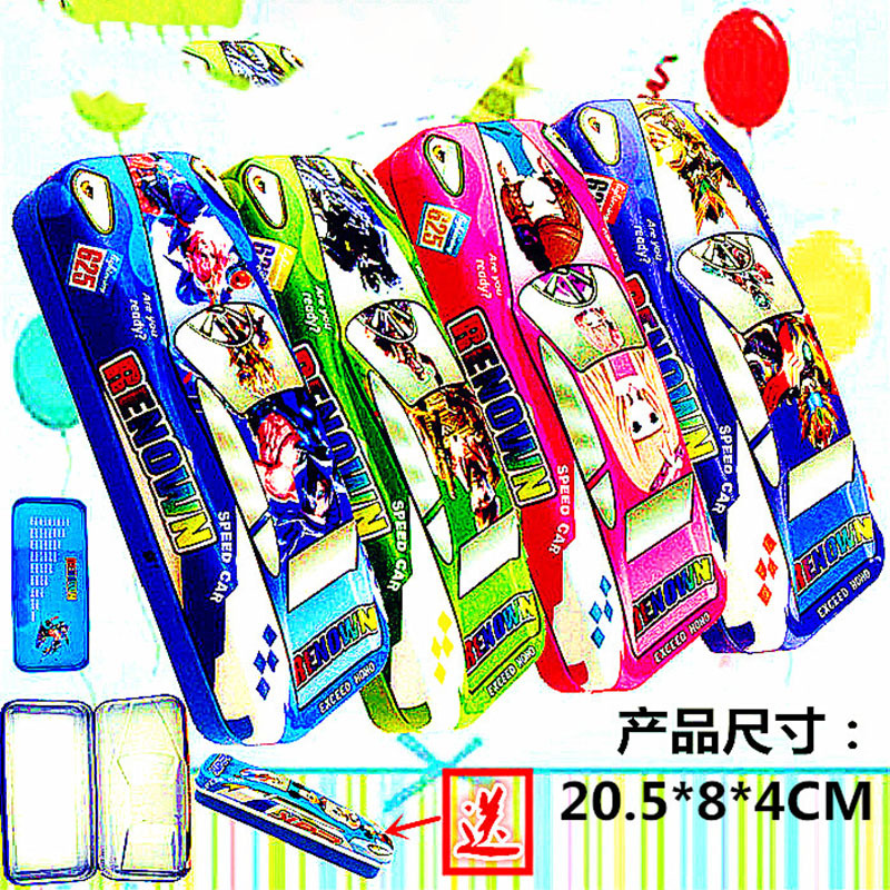pupil originality Cartoon Stationery Tinplate Boys and girls Pencil box children study Supplies Stationery wholesale