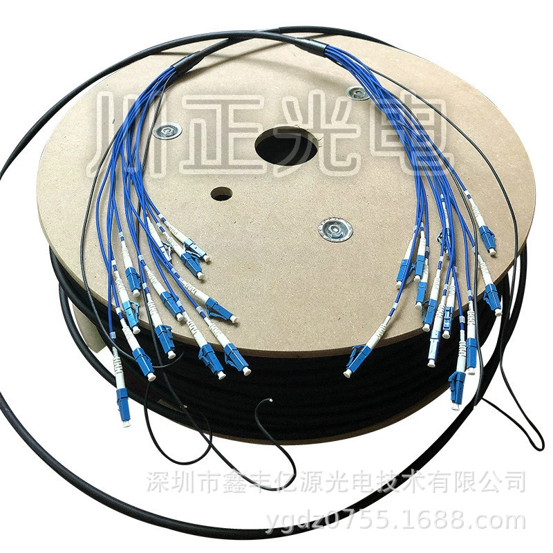 Полевое Оптическое волокно 12-ядерная одномодовая базовая станция оптический кабель 12-ядерная одномодовая Перемычка LC-LC100M наружная оптоволоконная перемычка