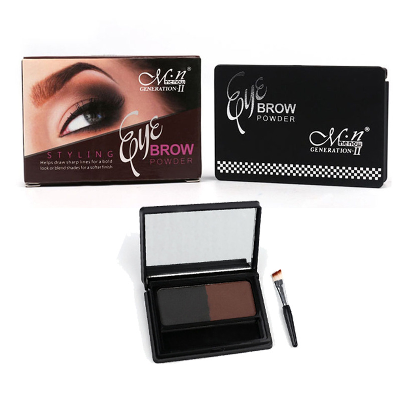 速卖通热卖MENOW美诺E15006双色眉粉眉刷Eyebrow Powder特价批发