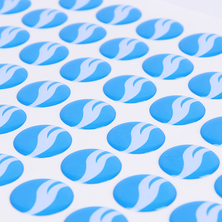 厂家供应圆形贴纸 水晶滴塑标签 环保水晶滴塑 专业定制LOGO