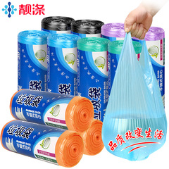 Qingdi Thickened Trash Bags, Handheld Household Goods, Black Disposable Plastic Bags with Handles for Wholesale