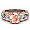 Metal ring, golden accessory, European style, wish, 14 carat, pink gold, wholesale