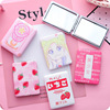 Cute handheld foldable double-sided mirror for elementary school students, internet celebrity