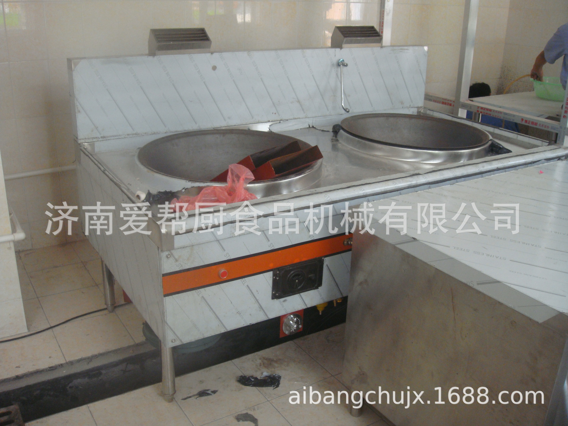 不锈钢大锅灶 厨房商用炉灶 双眼连体大锅灶 天然气液化气炉灶