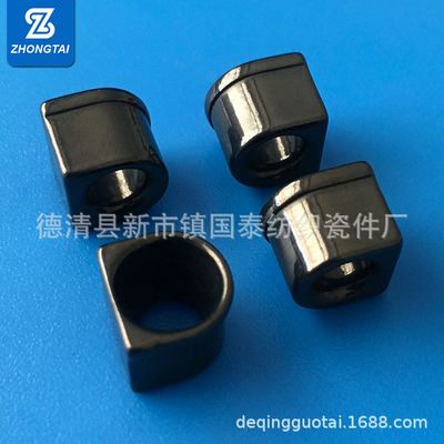 德清国泰 陶瓷过丝瓷眼 半边形 防静电耐磨耐腐蚀 黑色氧化钛陶瓷
