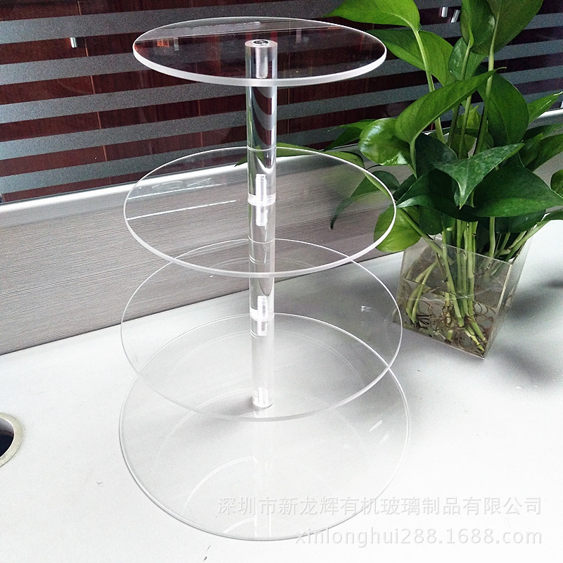 可拆卸圆形甜品店蛋糕架 4层甜点慕斯糕点陈列架 厂家现货批发