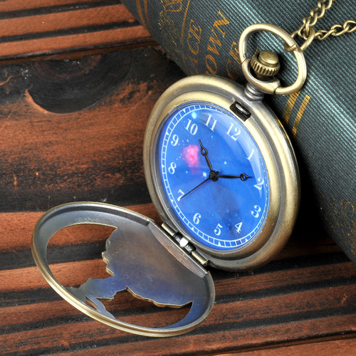 Retro hollow red scarf little prince pocket watch starry sky prince pocket watch little boy pocket watch manufacturer wholesale 1020