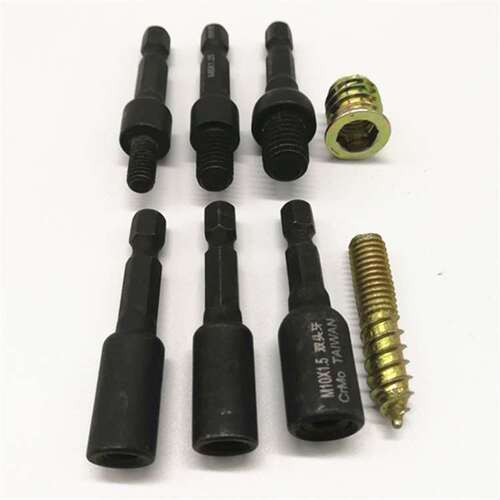M4M5M6M8M10 hand electric drill screw thread mounting sleeve double-ended tooth set head inner and outer tooth bit head screw driver head