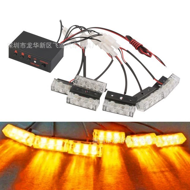 03016 вспышка 3LEd X6 Автомобильная чистая вспышка 18LED свет мотоцикла вспышка света DC 12V