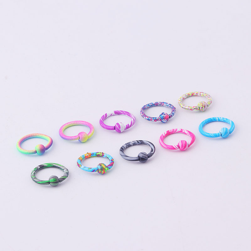 10-color Paint Water Pattern Multi-purpose Ring display picture 3