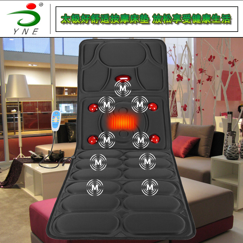 新型实用专利按摩床垫家用全身多频率波浪式震动敲击折叠加热靠毯|ms