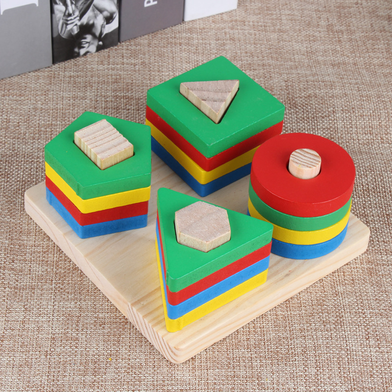Wooden intellectual geometric toy