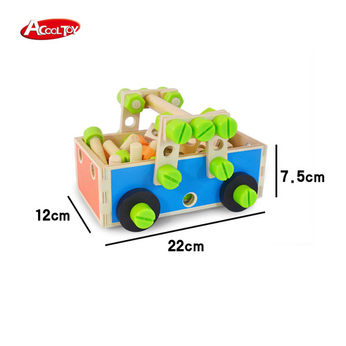 Children's Wooden Tool Box Toy: Screw, Nut, and Bolt Assembly Kit – Hands-On DIY Playset for Boys and Girls – Wholesale Price