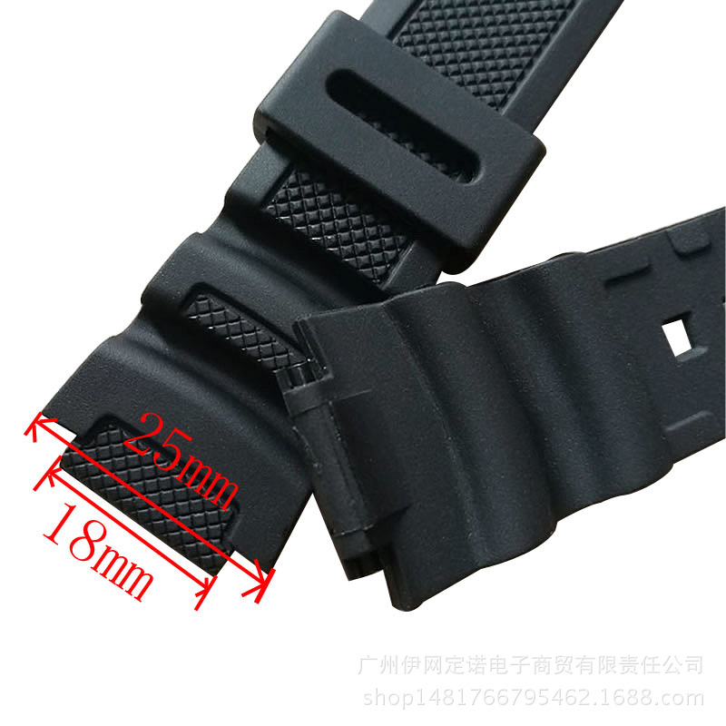 適配卡西AQ-S810W凸口18mmゴムバンド電子腕時計チェーンAE-1000 1200w欧
