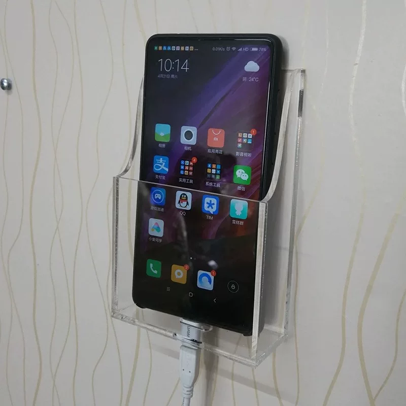 Transparent acrylic mobile phone charging, storage box, custom-made, remote control