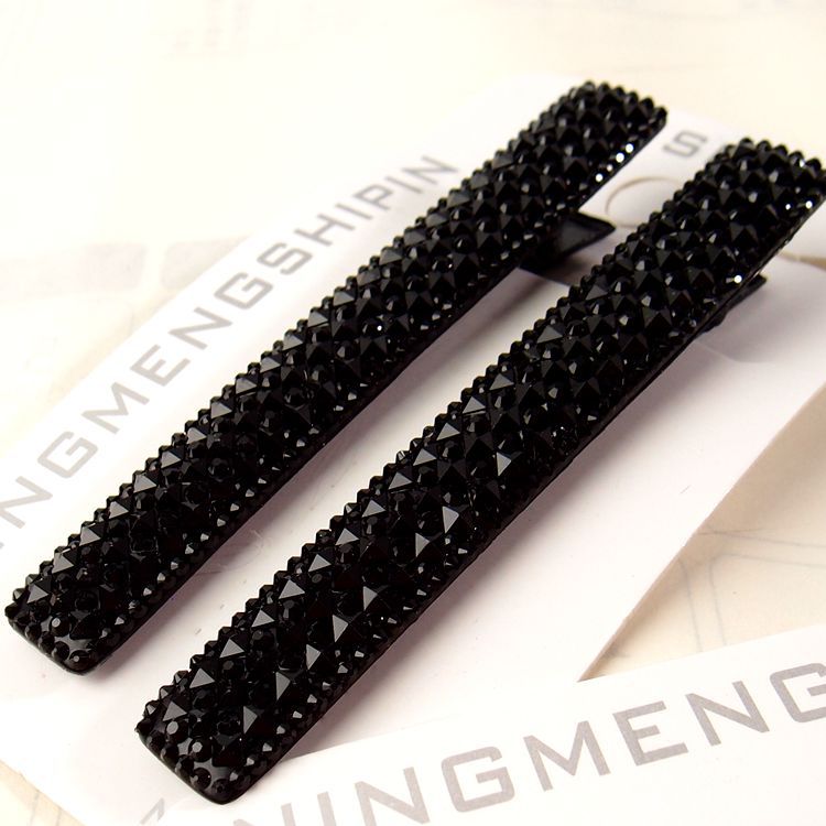 Black Imitation Rhinestone Hairpin display picture 8