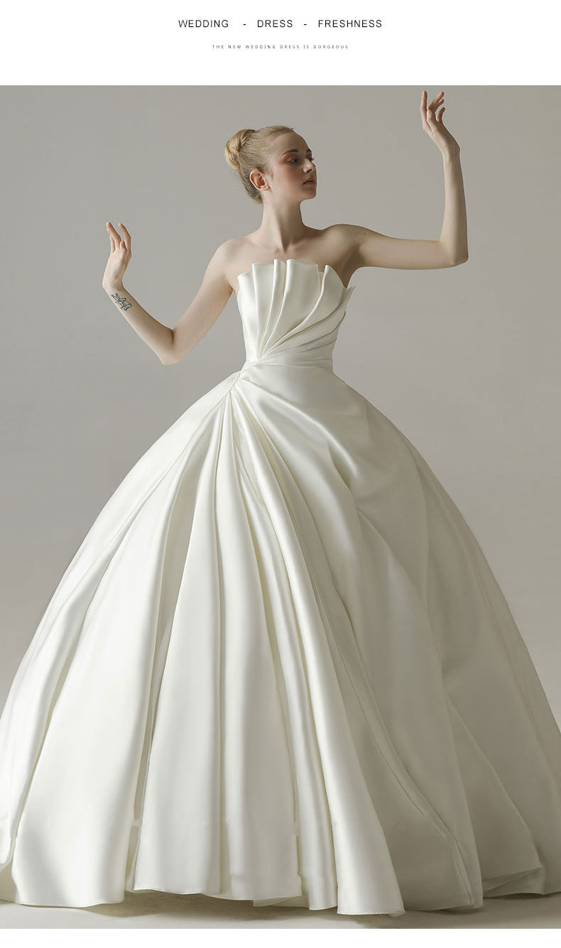 Abito da sposa donna monospalla elegante vestito da cerimonia_voghion.com