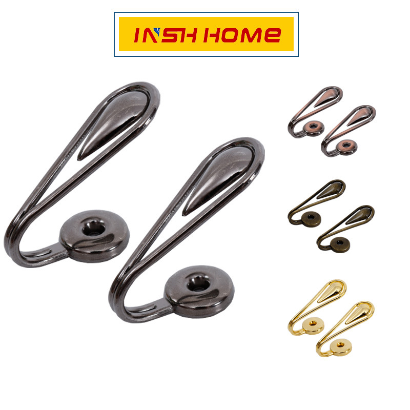 跨境供应 上墙毛巾挂钩窗帘挂钩 门窗单钩打孔承重浴室衣帽吊钩