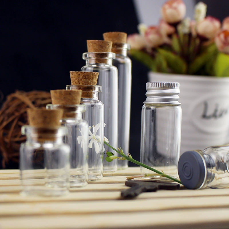 Пробковая бутылка желаний мини-алюминиевая крышка дрейфующая бутылка прозрачная DIY декоративная стеклянная бутылка маленький размер бутылка звездного неба бутылка Xilin