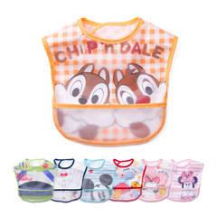 Qianqu New Baby Waterproof Bib Baby Food Pocket Easy Care Sleeveless Cover Soft Cartoon Factory Direct Sales