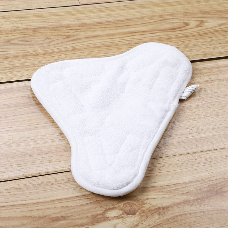 厂家批发超细纤维蒸汽拖把布套 鲨鱼白色三角布套 拖把更换垫配件