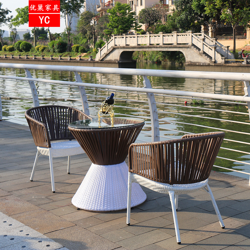 balcony Wicker chair Three originality balcony tea table combination Rattan chair leisure time Armchair Simplicity modern outdoors
