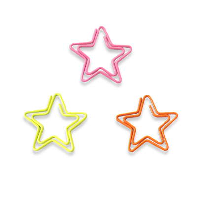 supply Five-pointed star originality Paperclip customized colour Plastic bag star Clip Allotype Paperclip goods in stock