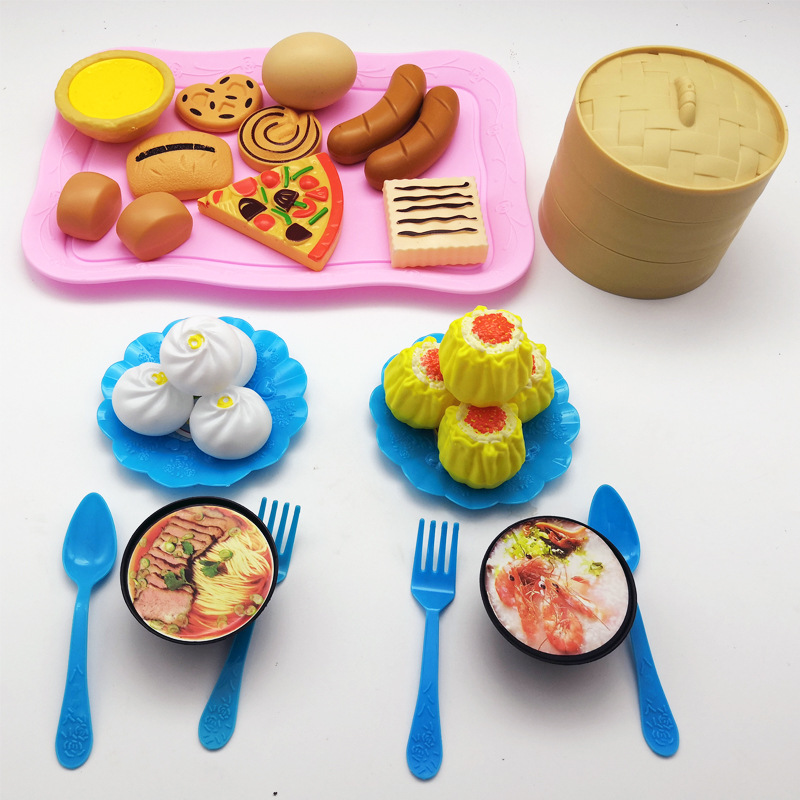 Cross-border special children Play house simulation Food model suit A snack baby cognition kitchen cook Toys