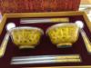 Chopsticks, spoon, children's set, silver 999 sample, 3 piece set