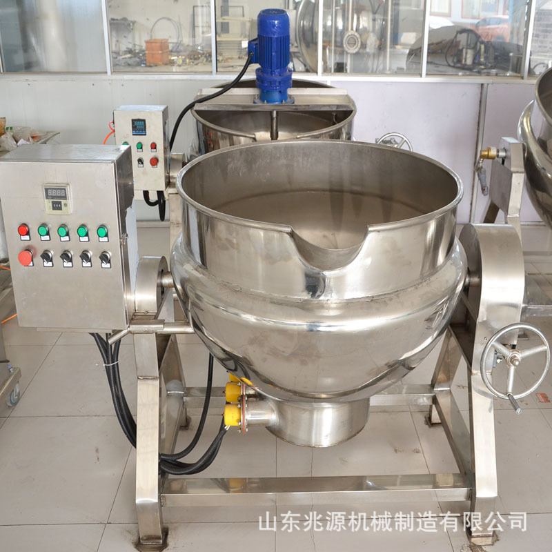 可倾式电加热夹层锅蒸煮锅 电加热可倾斜立式夹层锅 红糖熬制锅