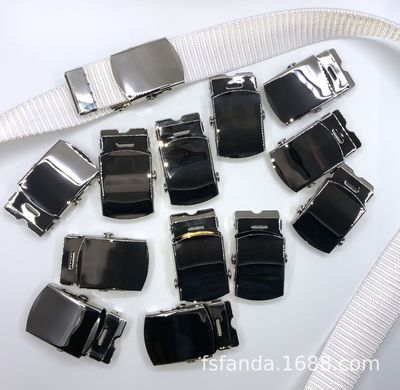 批發鋼鐵電鍍加工部隊服裝腰帶軍扣頭 加工定制帆布腰帶黃銅軍扣