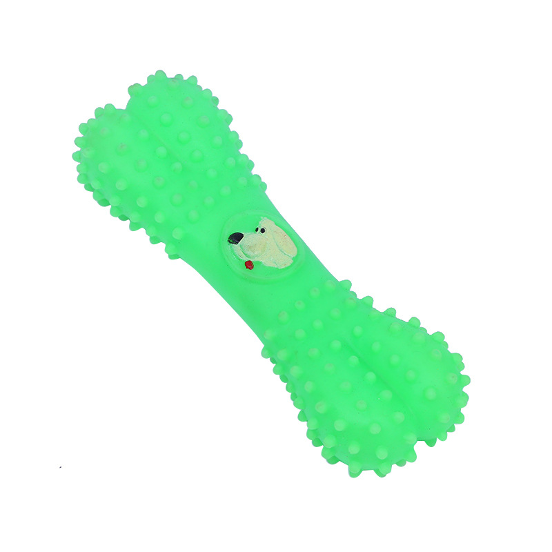 Juguete para mascotas hueso de púas resistente a mordeduras sonido molar vinilo juguete peluche Golden Retriever perro de juguete fábrica al por mayor