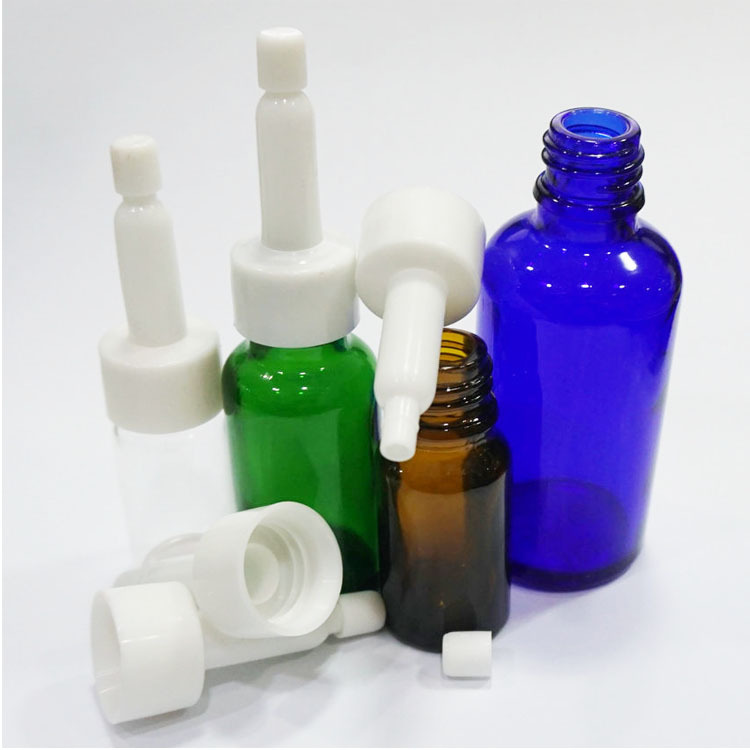 厂家直供精油瓶喇叭滴头/螺口瓶滴头、分装小样瓶白色软胶滴头