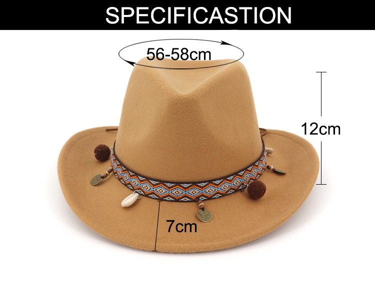 Western Cowboy Felt Hat