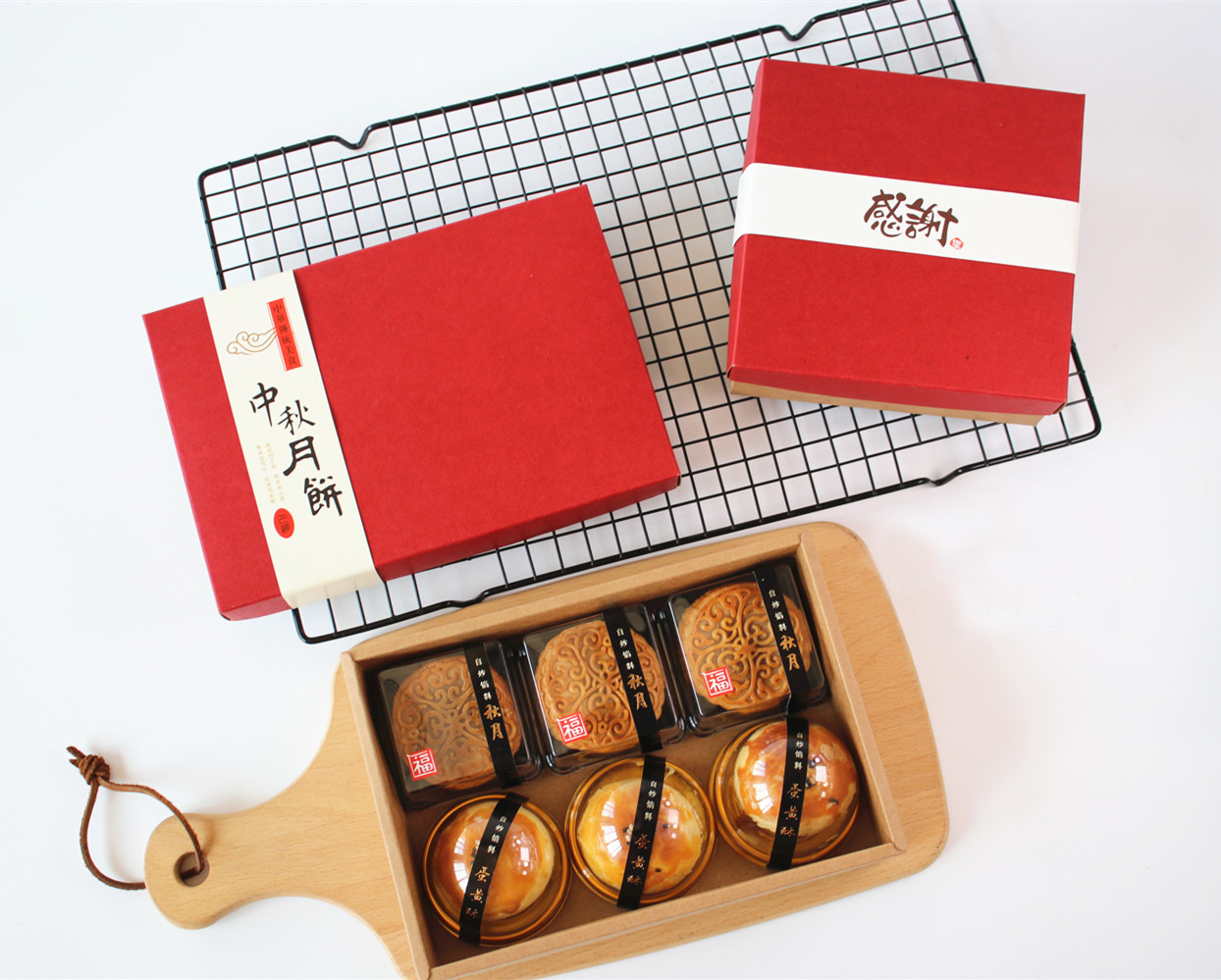 红色素盒礼品烘焙包装盒中秋月饼盒冰皮月饼雪媚娘盒50克63~80克