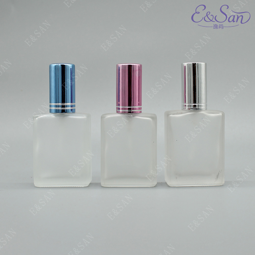 厂家直销FX115M-15ML扁四方蒙砂喷雾分装香水玻璃瓶