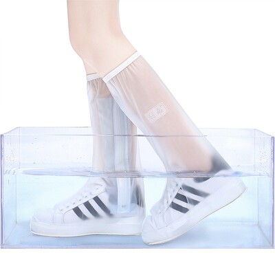 盐湖雨天耐磨高筒防沙加厚防滑户外鞋套防雨茶卡骑行耐磨防水