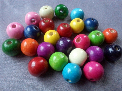 Factory Direct Sales Rainbow Beads Weighing by Weight Loose Bead Accessories Creative DIY Wooden Beads Chinese Knot Material Wholesale