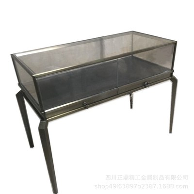 定制不锈钢柜台珠宝首饰玉石翡翠奢侈品展示柜仿古柜台