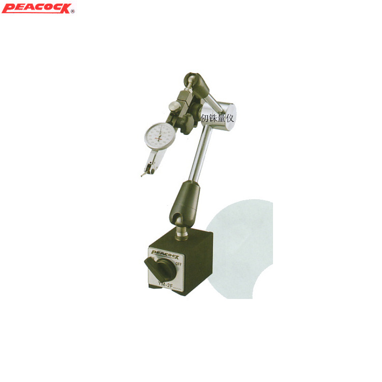 日本PEACOCK孔雀牌YM-1F百分表座 YM-2F  3百分表磁性表座台架