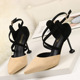 A857-5 Summer Europe and America 2019 New Cross-strap Women's High-heeled Sandals Cat-heeled Sexy Single Shoes Wholesale