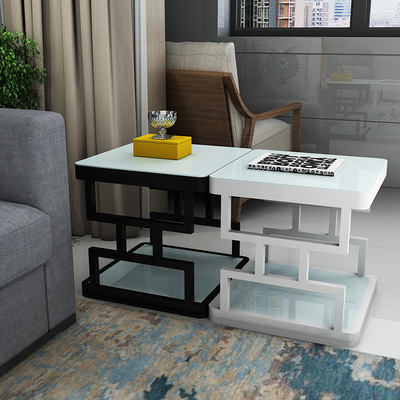 小茶几简约现代创意客厅小户型阳台钢化玻璃茶几沙发角几卧室边几