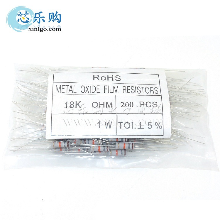 碳膜电阻 1W 5%精度 18K 18K欧 直插 1W插件电阻 色环电阻 