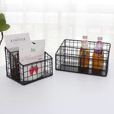 北欧收纳清新办公桌面收纳墙挂式置物架化妆品杂物置物架宿舍挂篮|ms