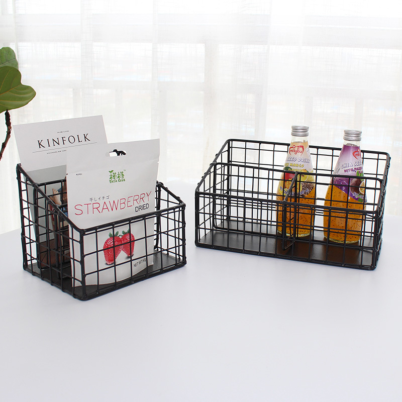 北欧收纳清新办公桌面收纳墙挂式置物架化妆品杂物置物架宿舍挂篮|ms