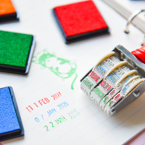 junesix 4*4cm finger painting color ink pad rubber cute children teacher seal stamp pad 20 colors set