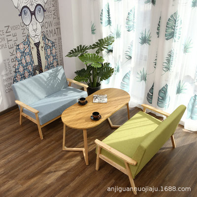 Western Café Negotiate Tables and chairs combination Modern minimalist leisure time cassette Dessert Tea shop Double Office Sofa