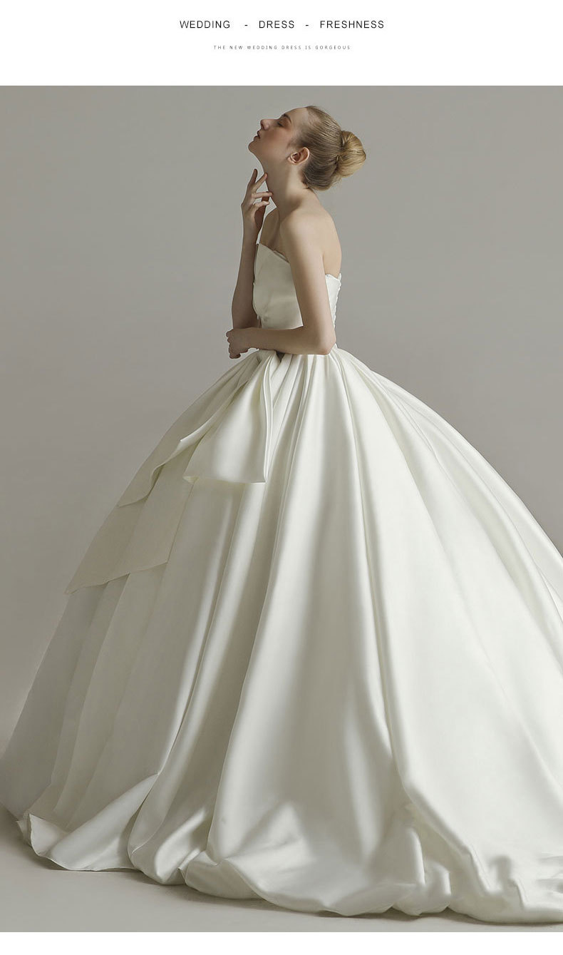 Abito da sposa donna monospalla elegante vestito da cerimonia_voghion.com