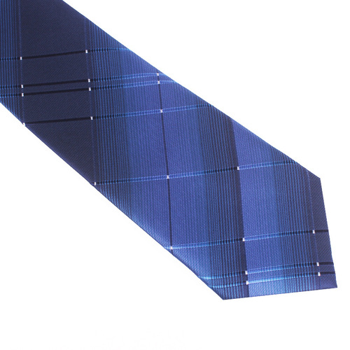 8CM Polyester Zipper Tie Lazy Puller 7cm Men's Business Blue Deep Blue Light Navy Wholesale