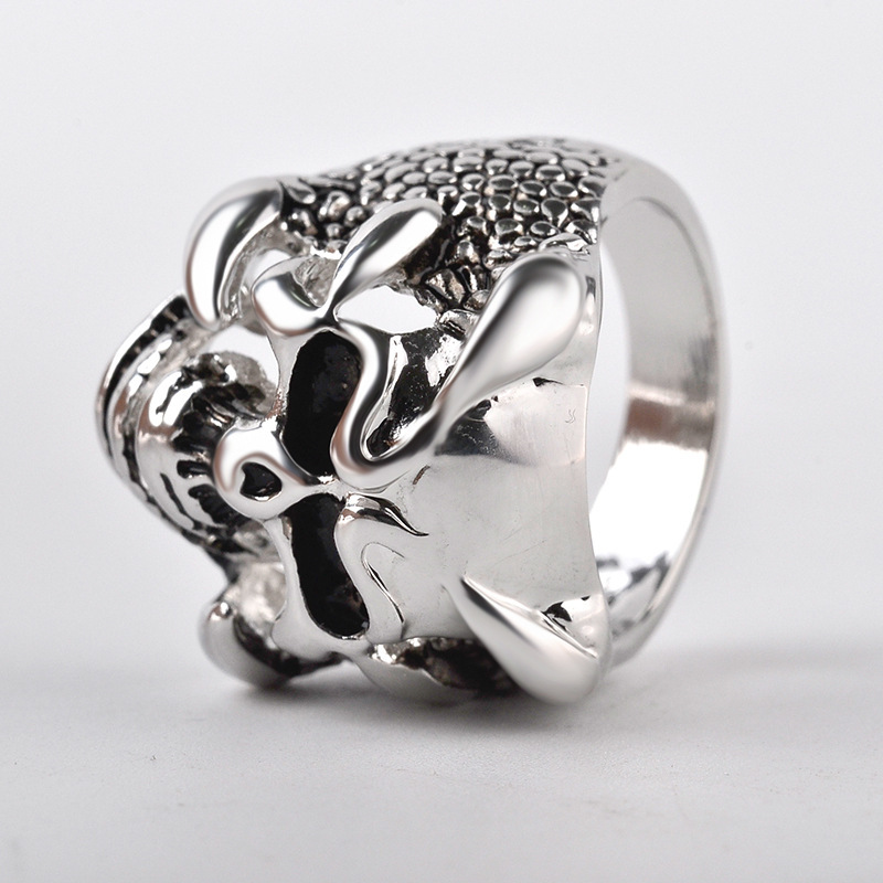 Fashion Rings Nihaojewelry Retro Skull Alloy Tail Ring Nihaojewerly Wholesale display picture 3